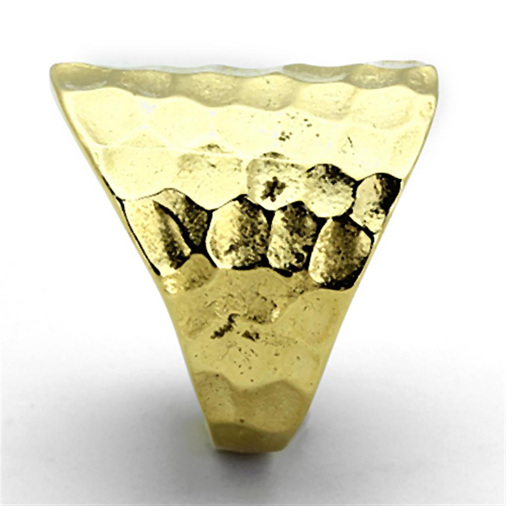 TK1383 - IP Gold(Ion Plating) Stainless Steel Ring with No Stone-3