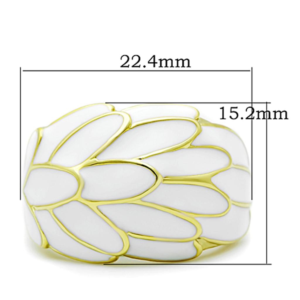 TK1387 - IP Gold(Ion Plating) Stainless Steel Ring with No Stone-1