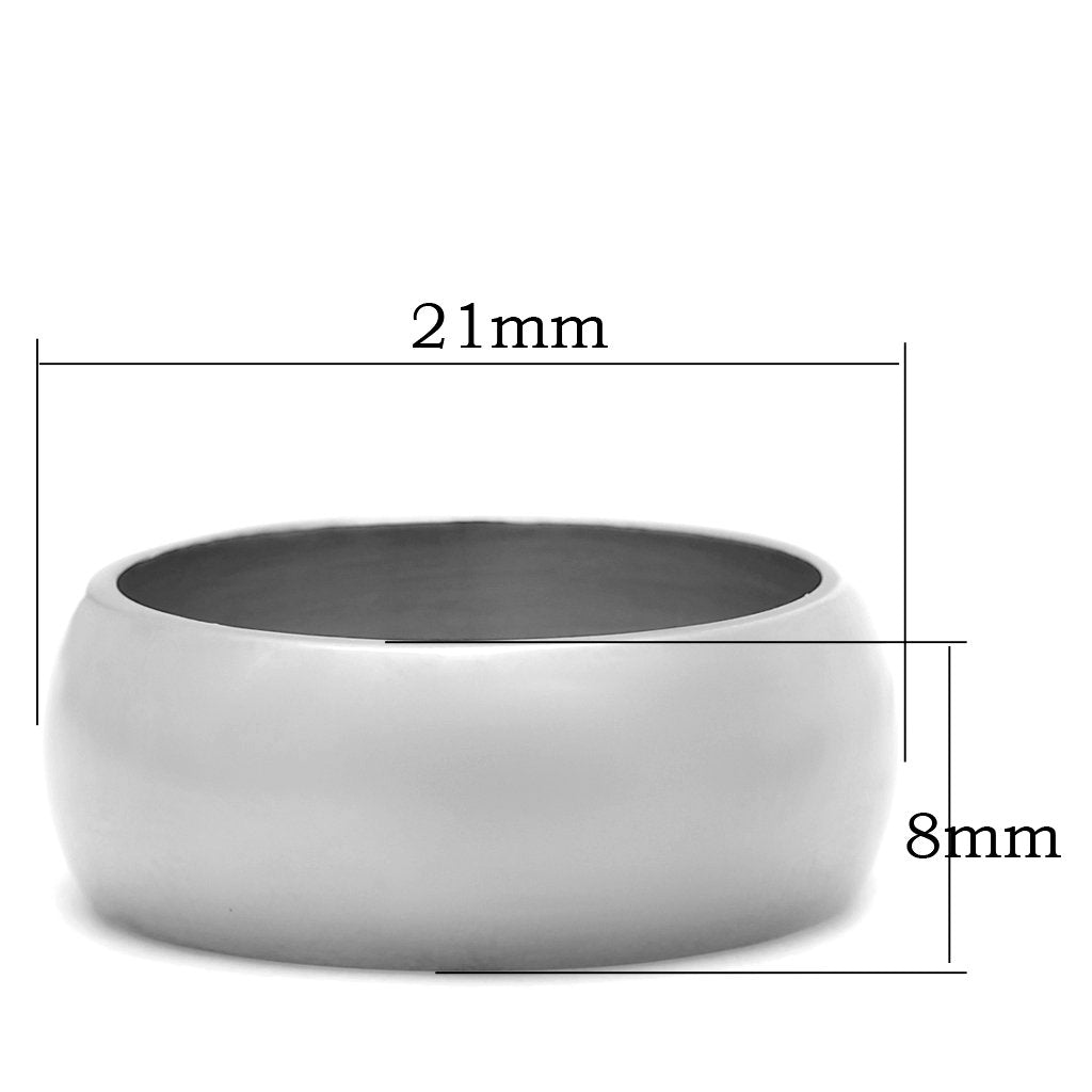 TK1391N - High Polished Stainless Steel Wide Band Ring-1
