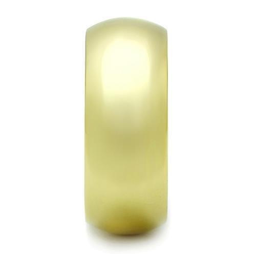 TK1391 - IP Gold(Ion Plating) Stainless Steel Ring with No Stone-3