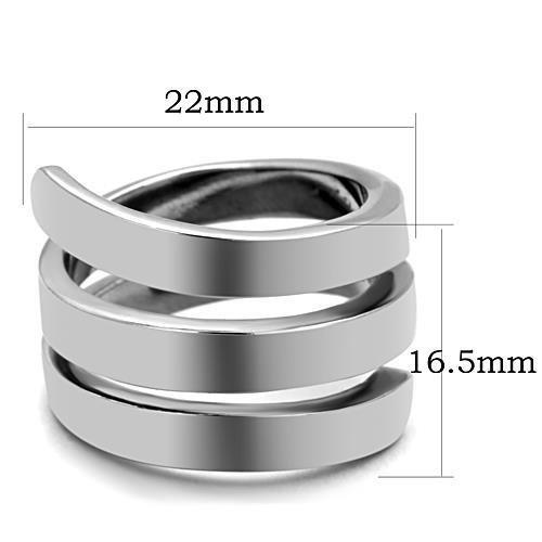 TK1519 - High polished (no plating) Stainless Steel Ring with No Stone-1