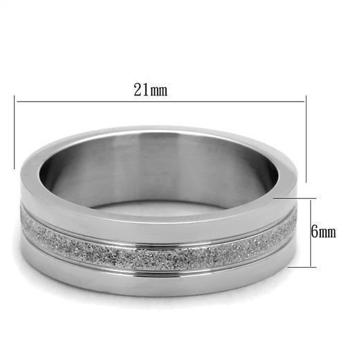 TK1668 - High polished (no plating) Stainless Steel Ring with No Stone-1