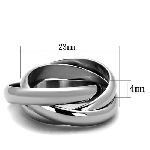 TK1669 - High polished (no plating) Stainless Steel Ring with No Stone-1