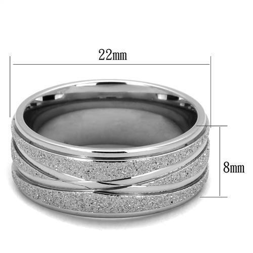 TK1671 - High polished (no plating) Stainless Steel Ring with No Stone-1