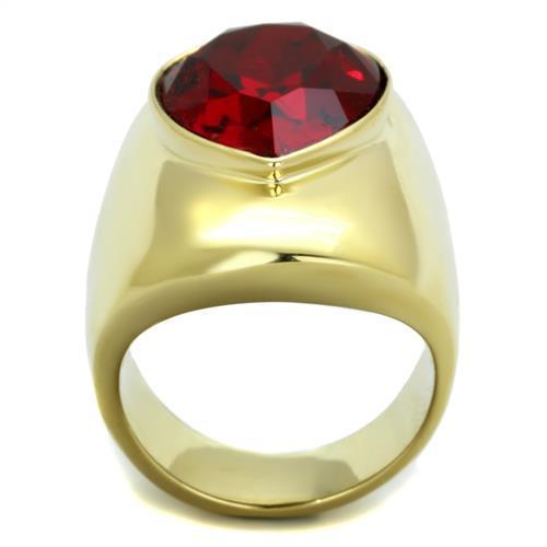 TK1836 - IP Gold(Ion Plating) Stainless Steel Ring with Top Grade Crystal  in Siam-2