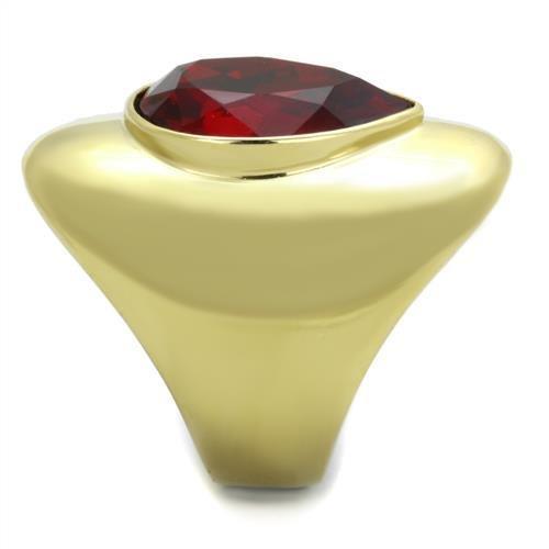 TK1836 - IP Gold(Ion Plating) Stainless Steel Ring with Top Grade Crystal  in Siam-3