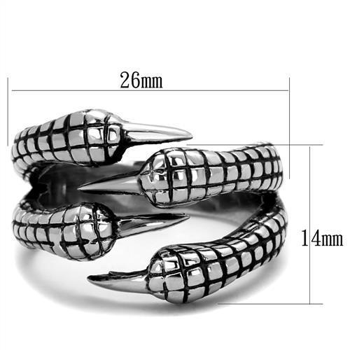 TK1881 - High polished (no plating) Stainless Steel Ring with No Stone-1