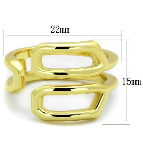 TK1884 - IP Gold(Ion Plating) Stainless Steel Ring with No Stone-1