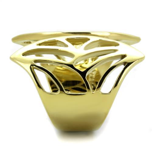 TK1902 - IP Gold(Ion Plating) Stainless Steel Ring with No Stone-3