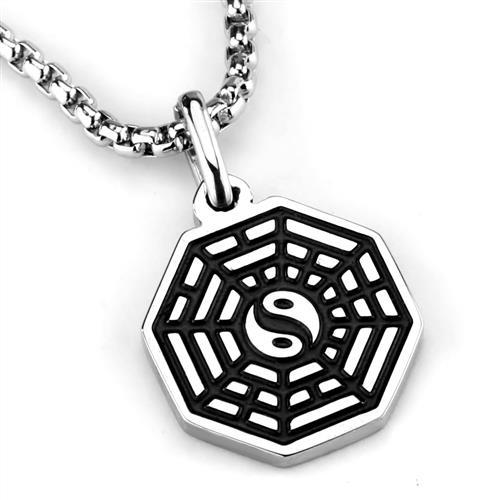 TK1981 - High polished (no plating) Stainless Steel Necklace with No Stone-2