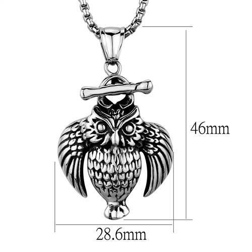 TK1996 - High polished (no plating) Stainless Steel Necklace with No Stone-1