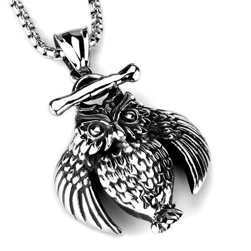 TK1996 - High polished (no plating) Stainless Steel Necklace with No Stone-2