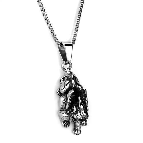 TK1998 - High polished (no plating) Stainless Steel Necklace with No Stone-1