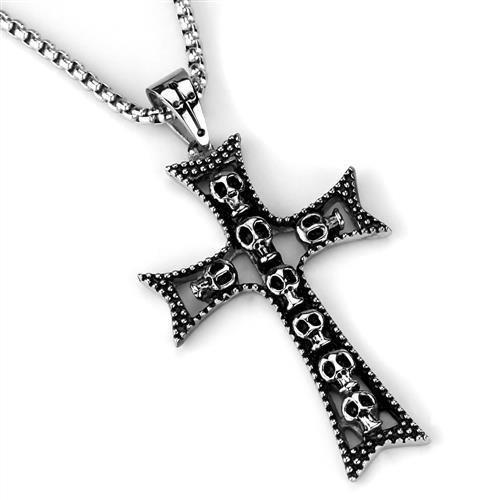 TK1999 - High polished (no plating) Stainless Steel Necklace with No Stone-2