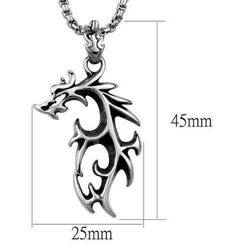 TK2000 - High polished (no plating) Stainless Steel Necklace with No Stone-1