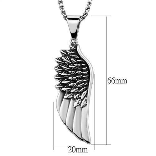 TK2002 - High polished (no plating) Stainless Steel Necklace with No Stone-1