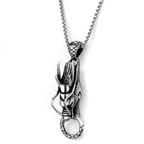 TK2005 - High polished (no plating) Stainless Steel Necklace with No Stone-2