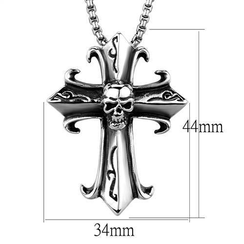 TK2008 - High polished (no plating) Stainless Steel Necklace with No Stone-1