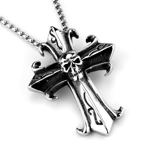 TK2008 - High polished (no plating) Stainless Steel Necklace with No Stone-2