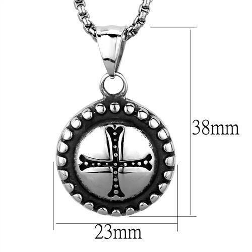TK2009 - High polished (no plating) Stainless Steel Necklace with No Stone-1