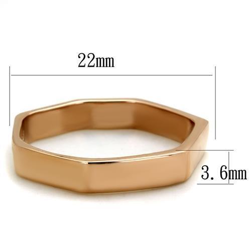 TK2030 - IP Rose Gold(Ion Plating) Stainless Steel Ring with Top Grade Crystal  in Clear-1