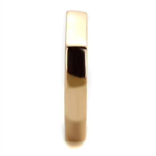 TK2030 - IP Rose Gold(Ion Plating) Stainless Steel Ring with Top Grade Crystal  in Clear-3