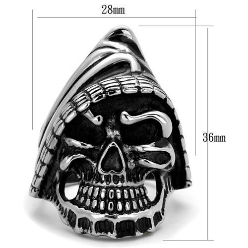 TK2056 - High polished (no plating) Stainless Steel Ring with No Stone-1