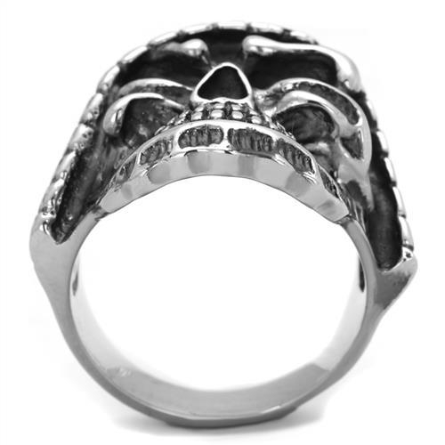 TK2056 - High polished (no plating) Stainless Steel Ring with No Stone-2