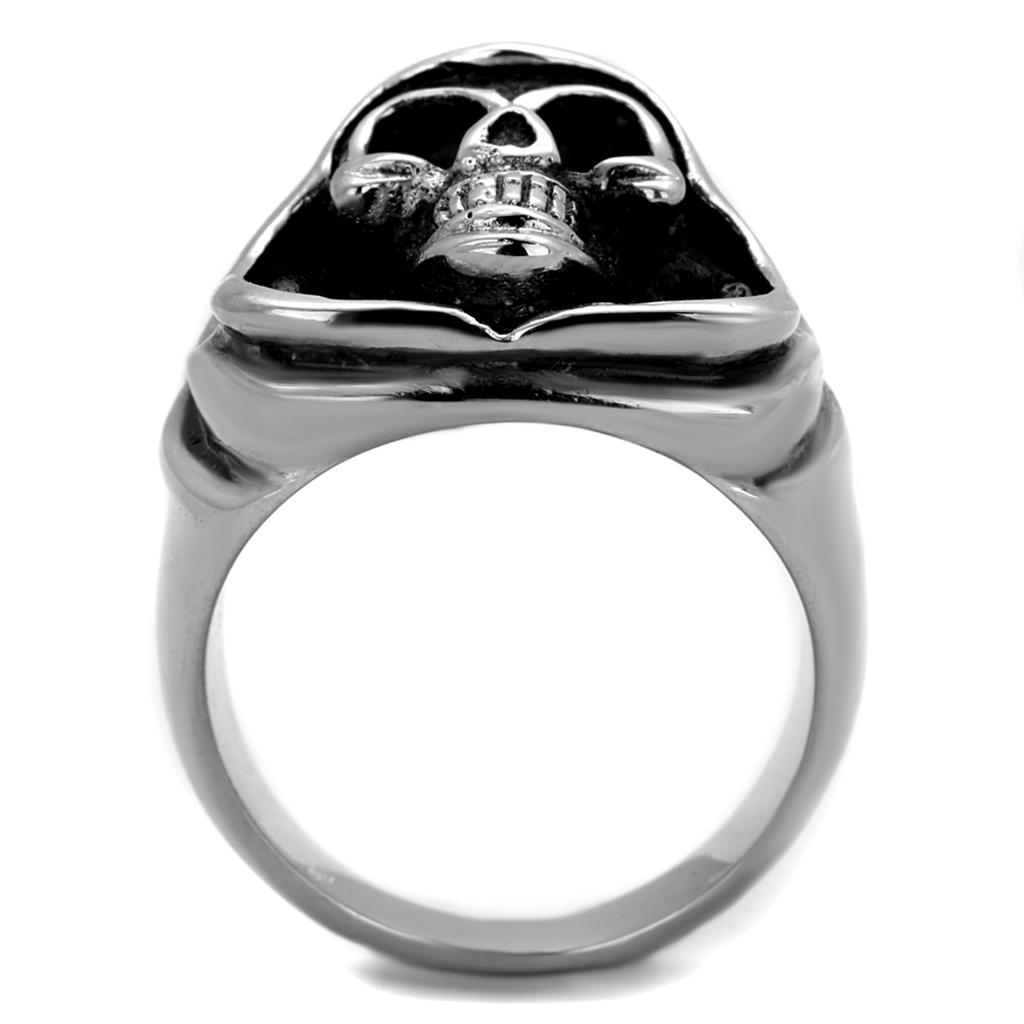 TK2063 - High polished (no plating) Stainless Steel Ring with No Stone-2