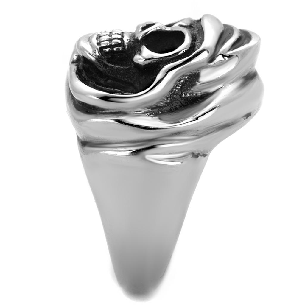 TK2063 - High polished (no plating) Stainless Steel Ring with No Stone-3