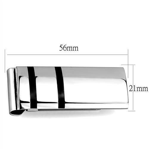 TK2071 - High polished (no plating) Stainless Steel Money clip with No Stone-1