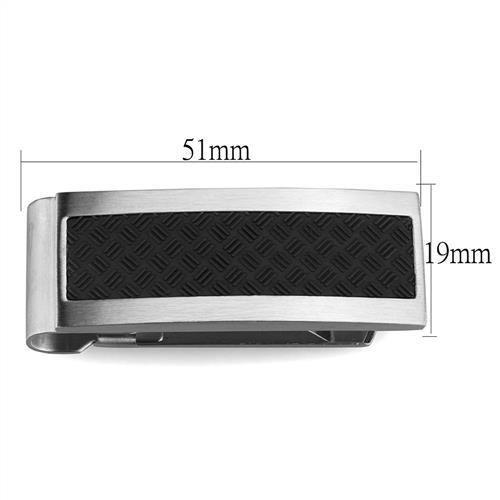 TK2076 - High polished (no plating) Stainless Steel Money clip with No Stone-1