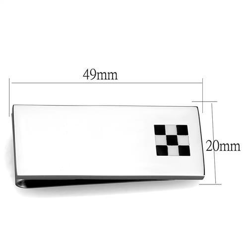 TK2084 - High polished (no plating) Stainless Steel Money clip with No Stone-1