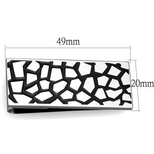 TK2091 - High polished (no plating) Stainless Steel Money clip with No Stone-1