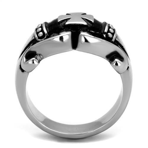 TK2141 - High polished (no plating) Stainless Steel Ring with No Stone-2