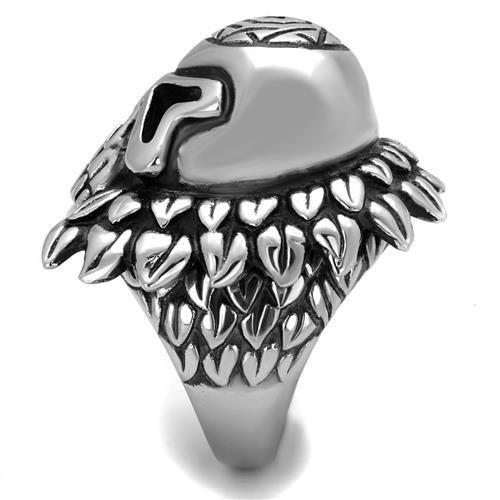 TK2247 - High polished (no plating) Stainless Steel Ring with No Stone-3