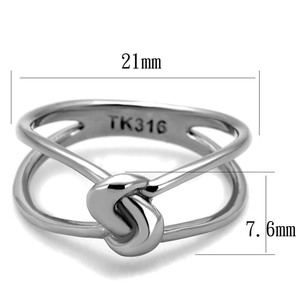 TK2262 - High polished (no plating) Stainless Steel Ring with No Stone-1