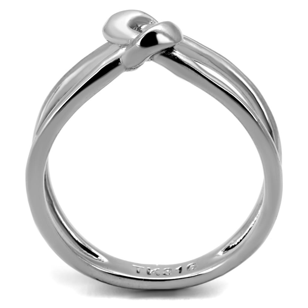 TK2262 - High polished (no plating) Stainless Steel Ring with No Stone-2