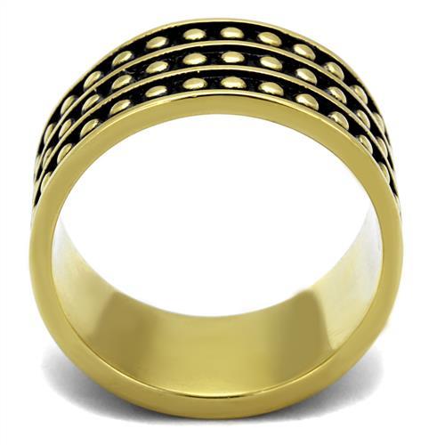TK2312 - IP Gold(Ion Plating) Stainless Steel Ring with Epoxy  in Jet-2