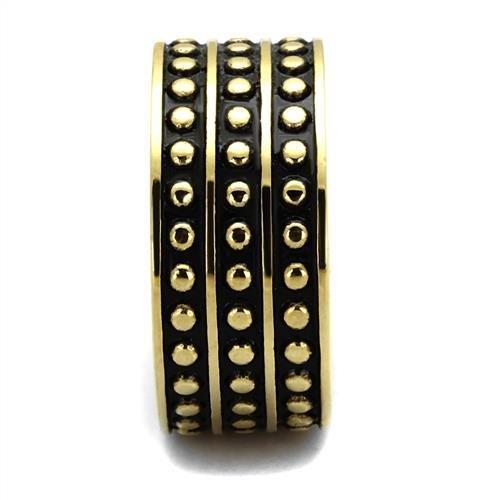 TK2312 - IP Gold(Ion Plating) Stainless Steel Ring with Epoxy  in Jet-3