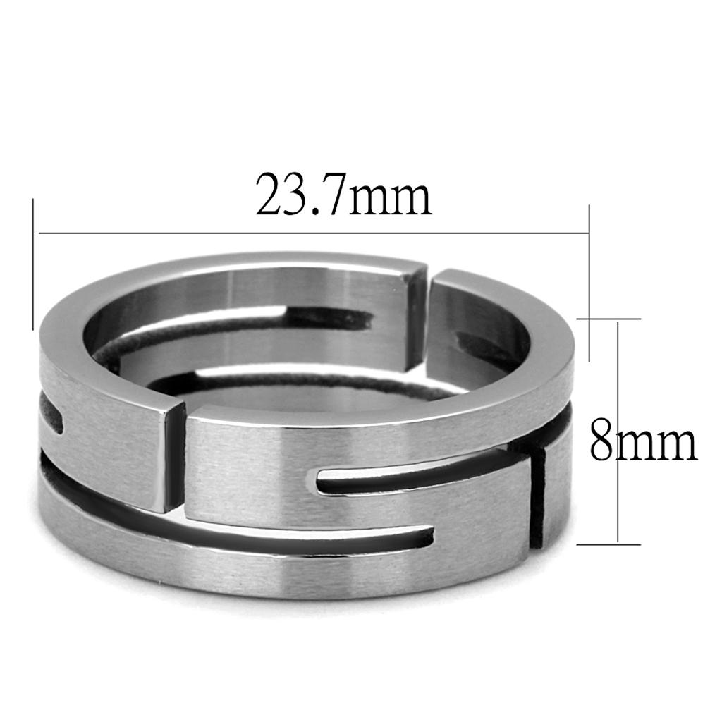 TK2393 - High polished (no plating) Stainless Steel Ring with No Stone-1