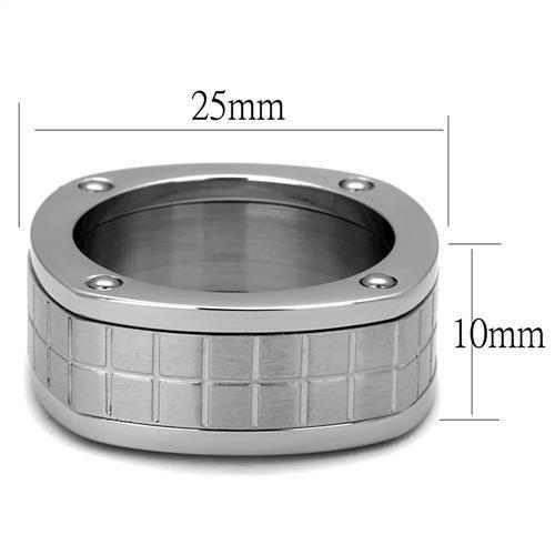 TK2405 - High polished (no plating) Stainless Steel Ring with No Stone-1