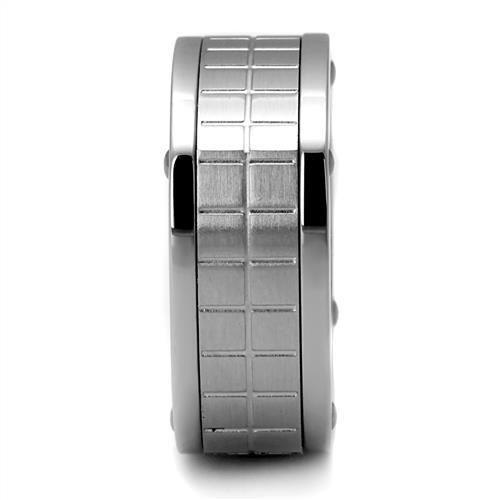 TK2405 - High polished (no plating) Stainless Steel Ring with No Stone-3