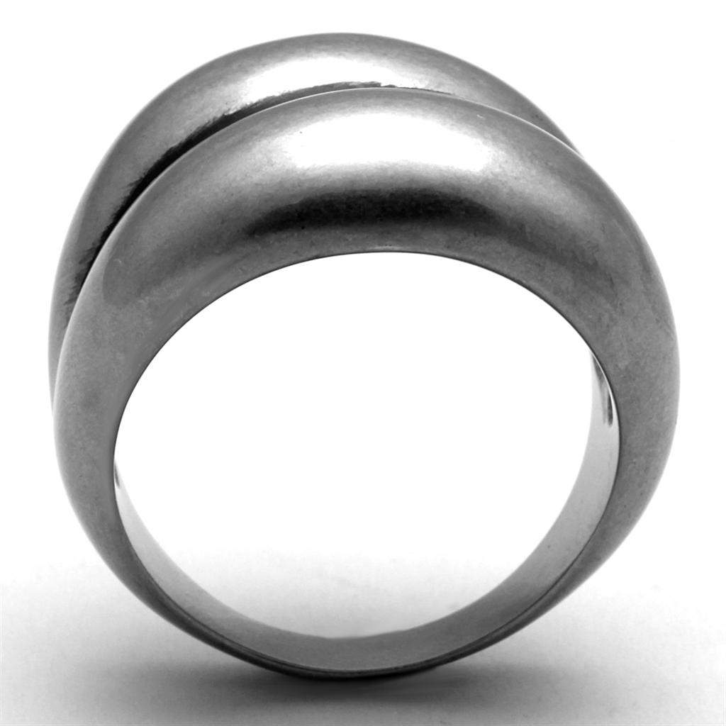 TK2415 - Antique Silver Stainless Steel Ring with No Stone-2