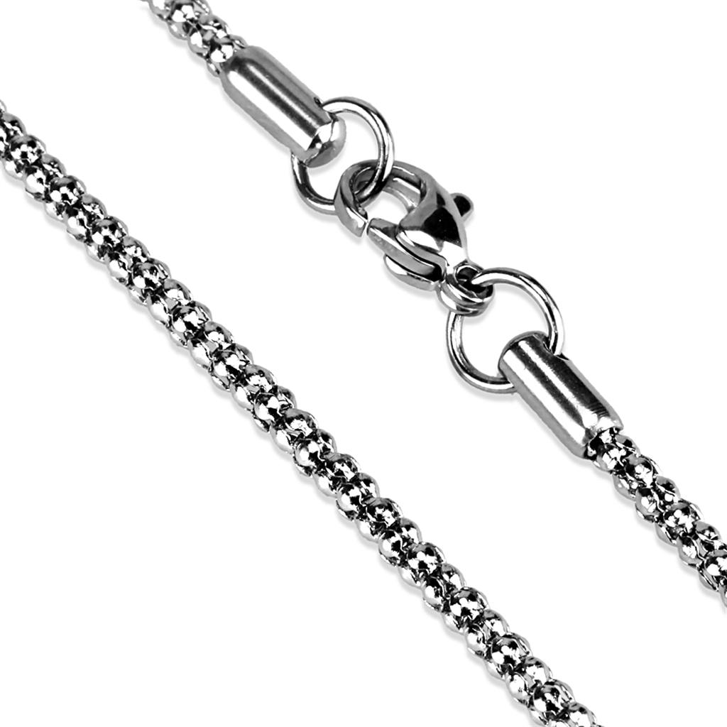 TK2424 - High polished (no plating) Stainless Steel Chain with No Stone-1