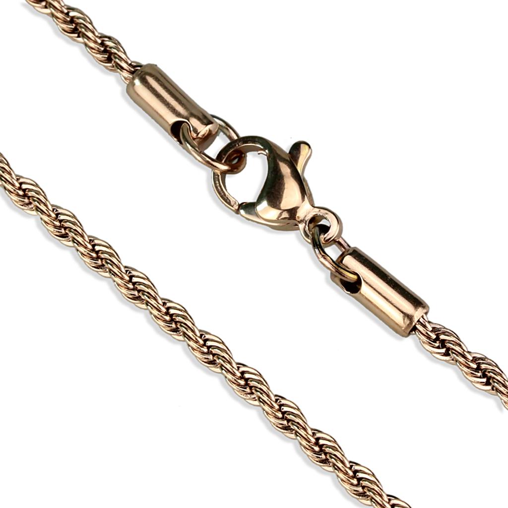 TK2426R - IP Rose Gold(Ion Plating) Stainless Steel Chain with No Stone-1