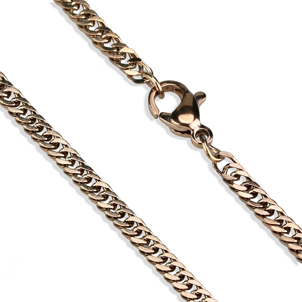 TK2429R - IP Rose Gold(Ion Plating) Stainless Steel Chain with No Stone-1