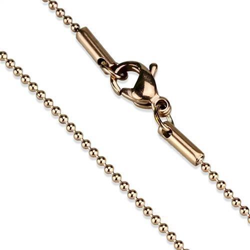 TK2431R - IP Rose Gold(Ion Plating) Stainless Steel Chain with No Stone-1