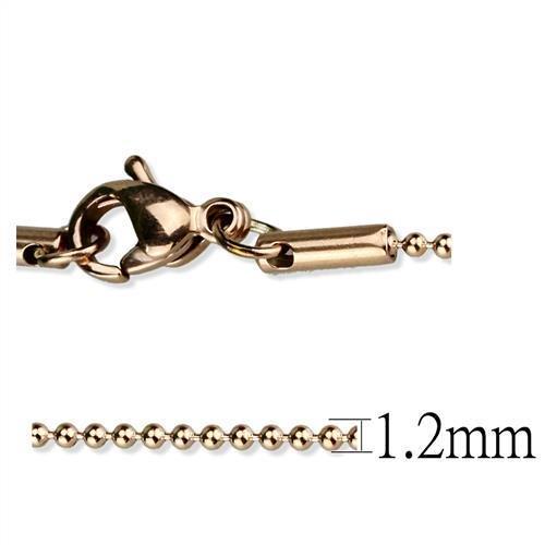 TK2431R - IP Rose Gold(Ion Plating) Stainless Steel Chain with No Stone-2