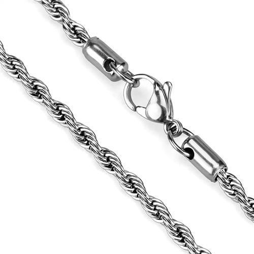 TK2434 - High polished (no plating) Stainless Steel Chain with No Stone-1